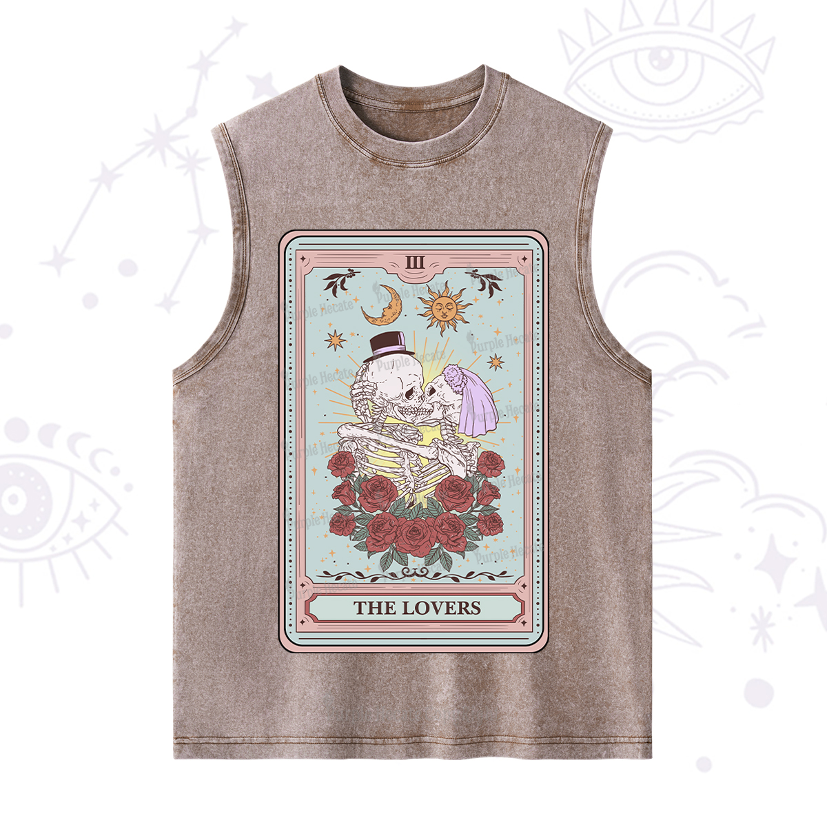 Purplehecate The Lovers Tarot Washed Tank