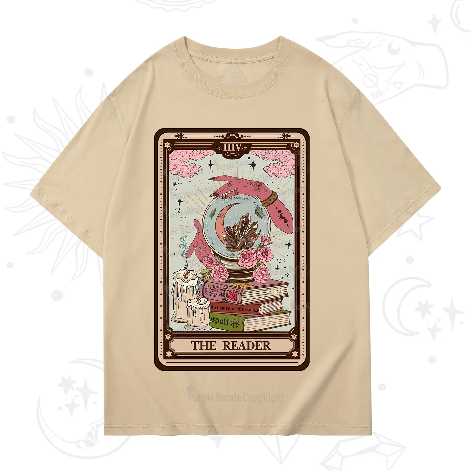 Purplehecate The Reader Tarot Witch Vibes T-Shirt