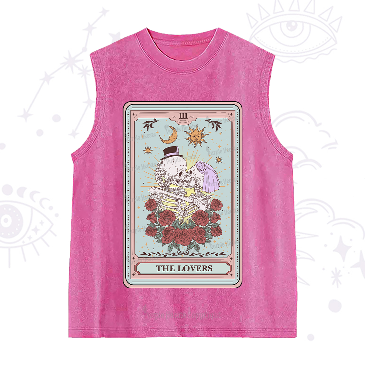 Purplehecate The Lovers Tarot Washed Tank