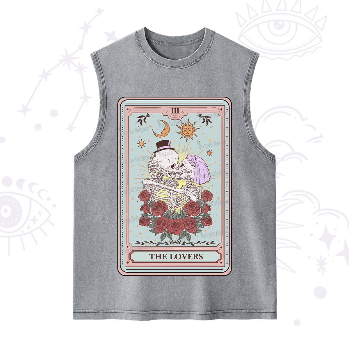 Purplehecate The Lovers Tarot Washed Tank