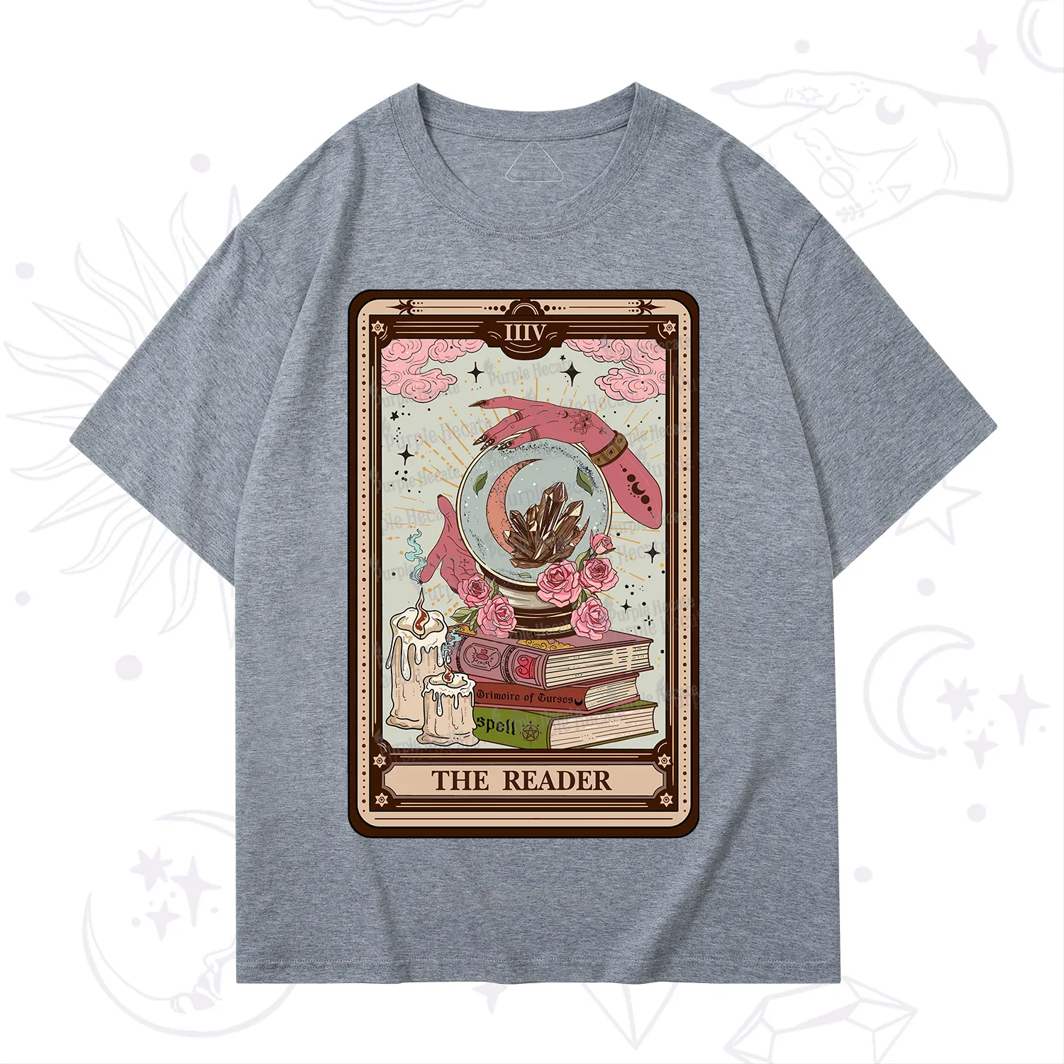 Purplehecate The Reader Tarot Witch Vibes T-Shirt