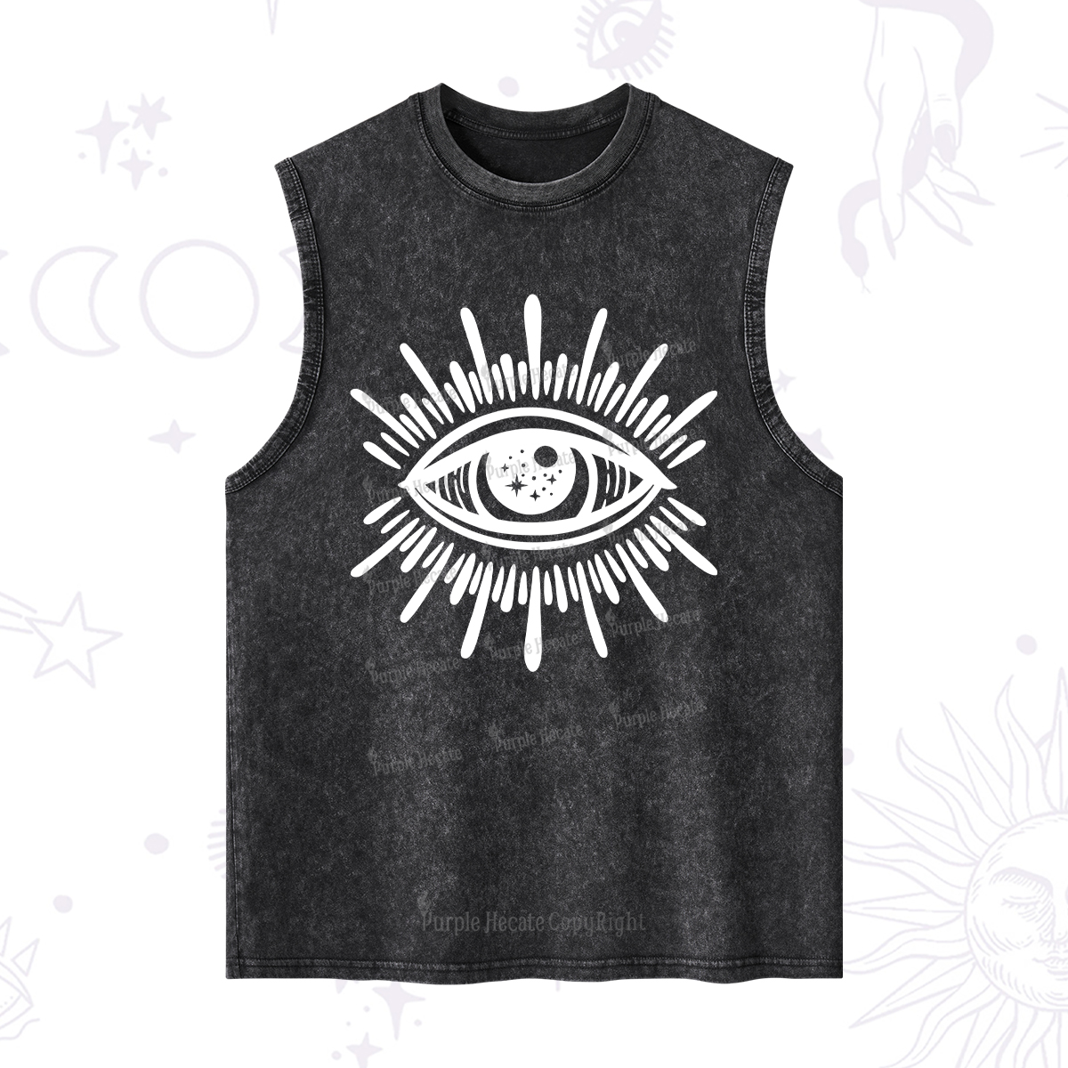 Purplehecate Evil Eye Washed Tank