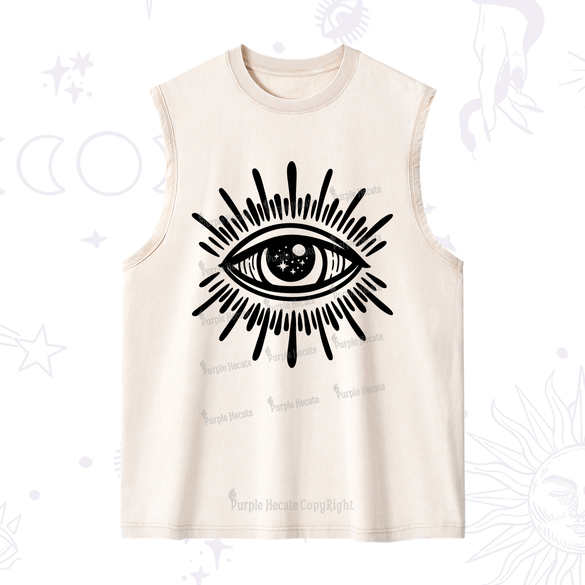 Purplehecate Evil Eye Washed Tank