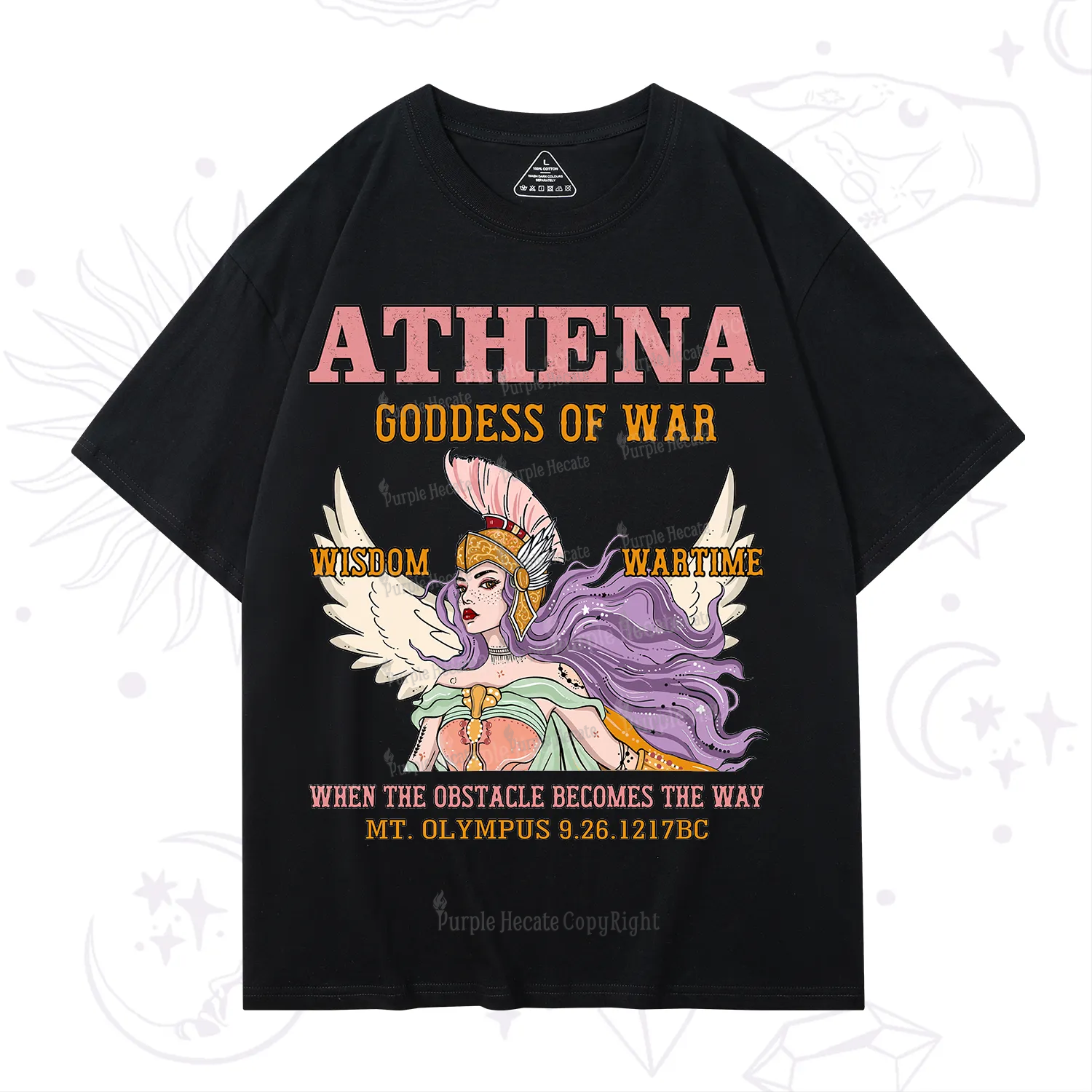 Purplehecate Wise War Goddess Athena T-Shirt