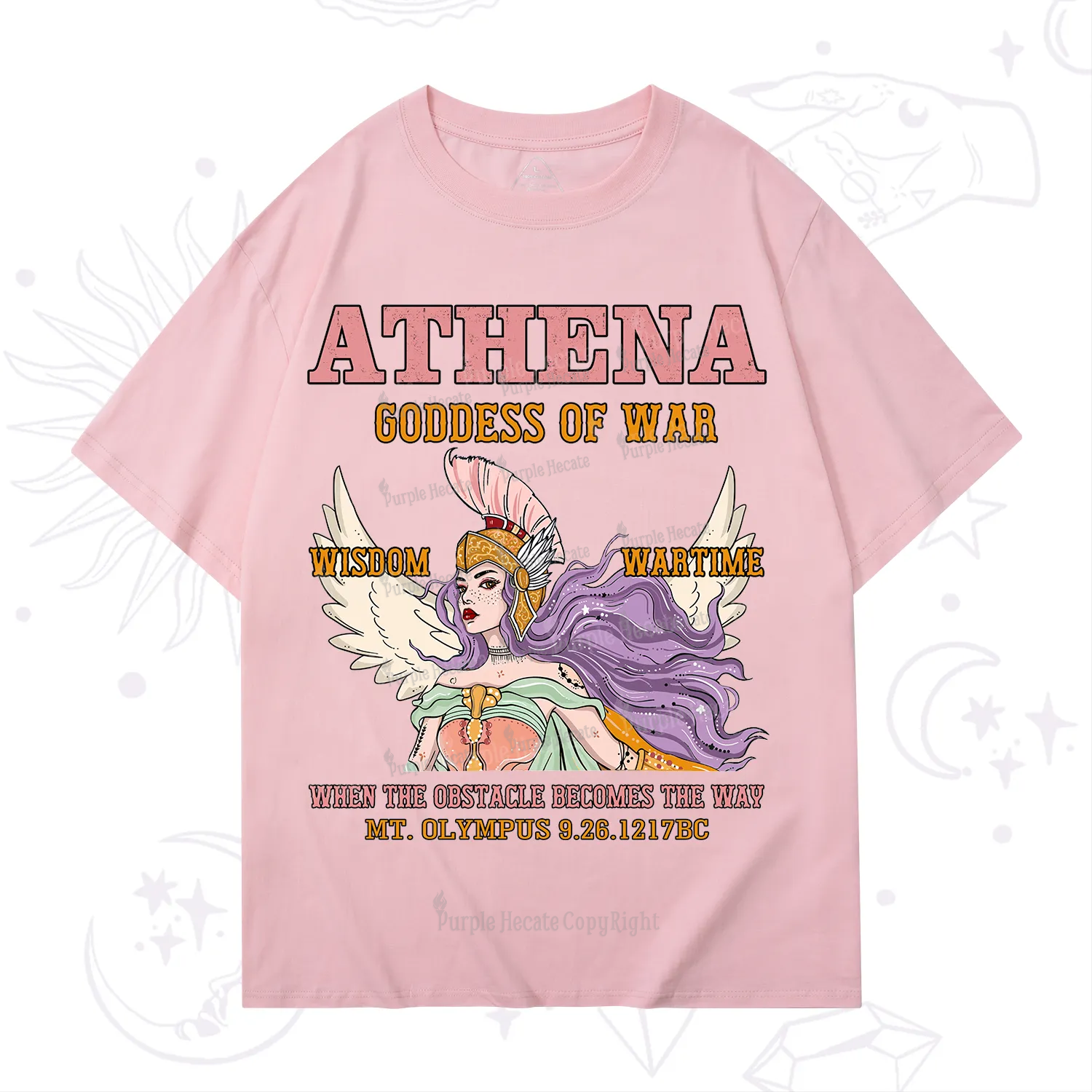 Purplehecate Wise War Goddess Athena T-Shirt