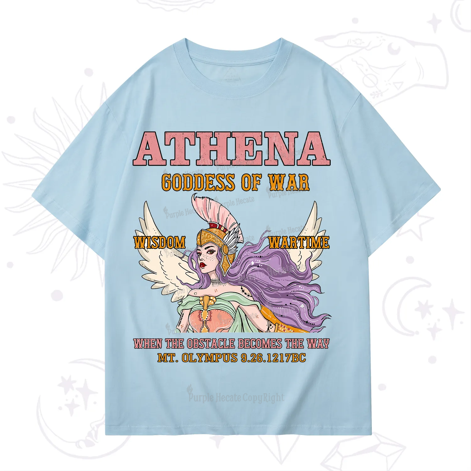 Purplehecate Wise War Goddess Athena T-Shirt