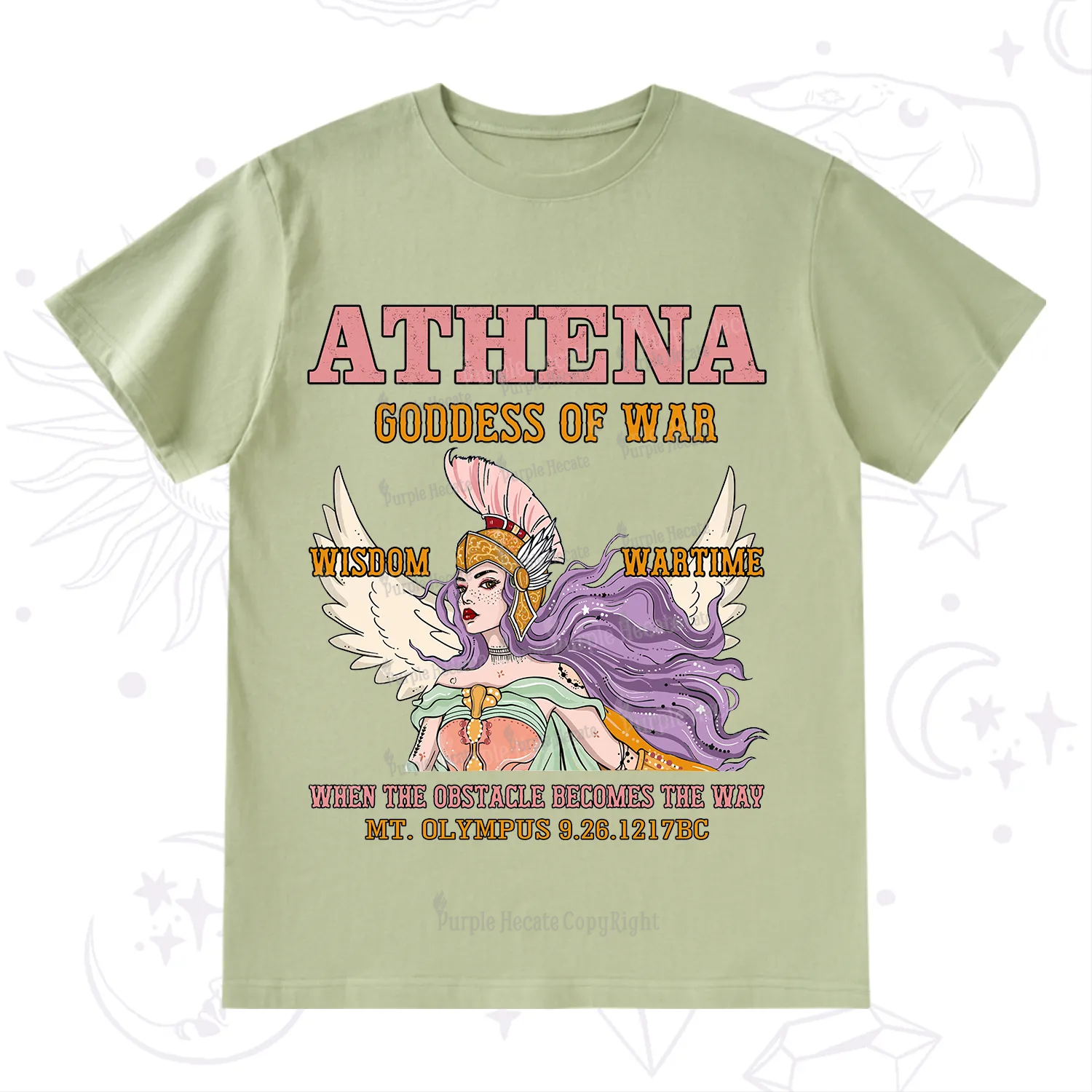 Purplehecate Wise War Goddess Athena T-Shirt