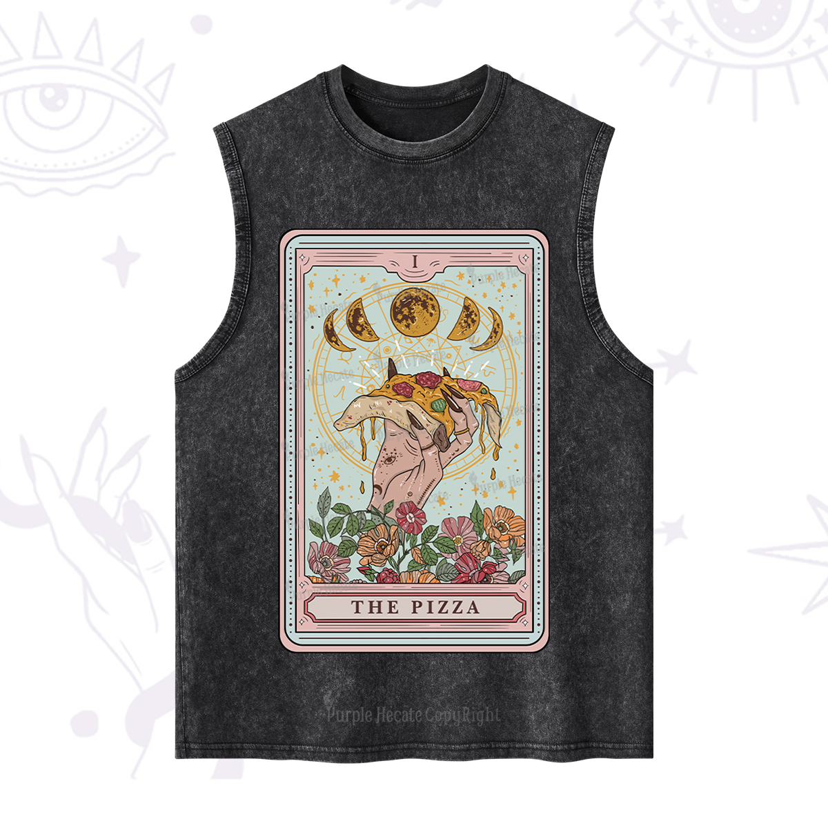 Purplehecate The Pizza Tarot Washed Tank