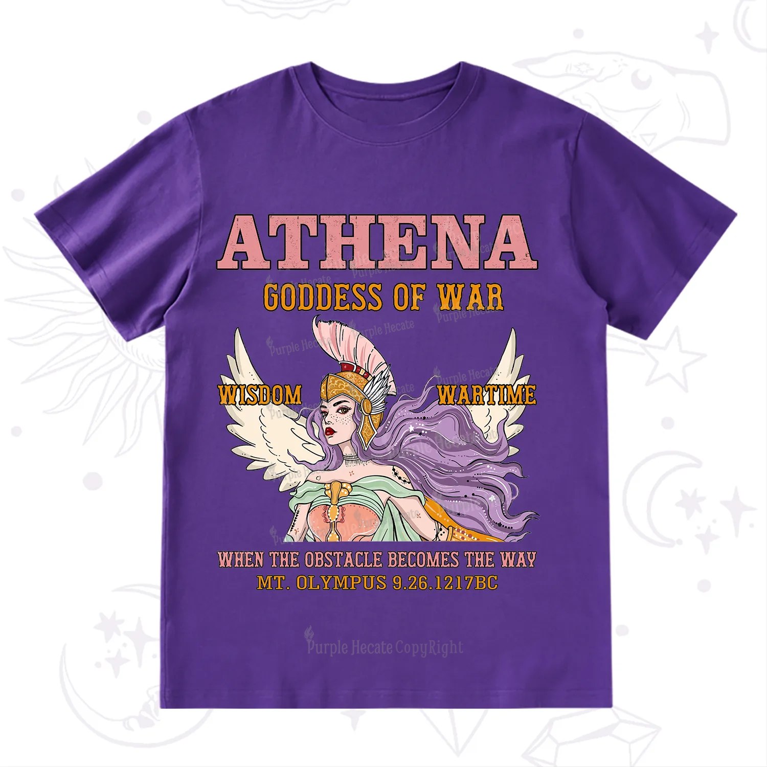 Purplehecate Wise War Goddess Athena T-Shirt