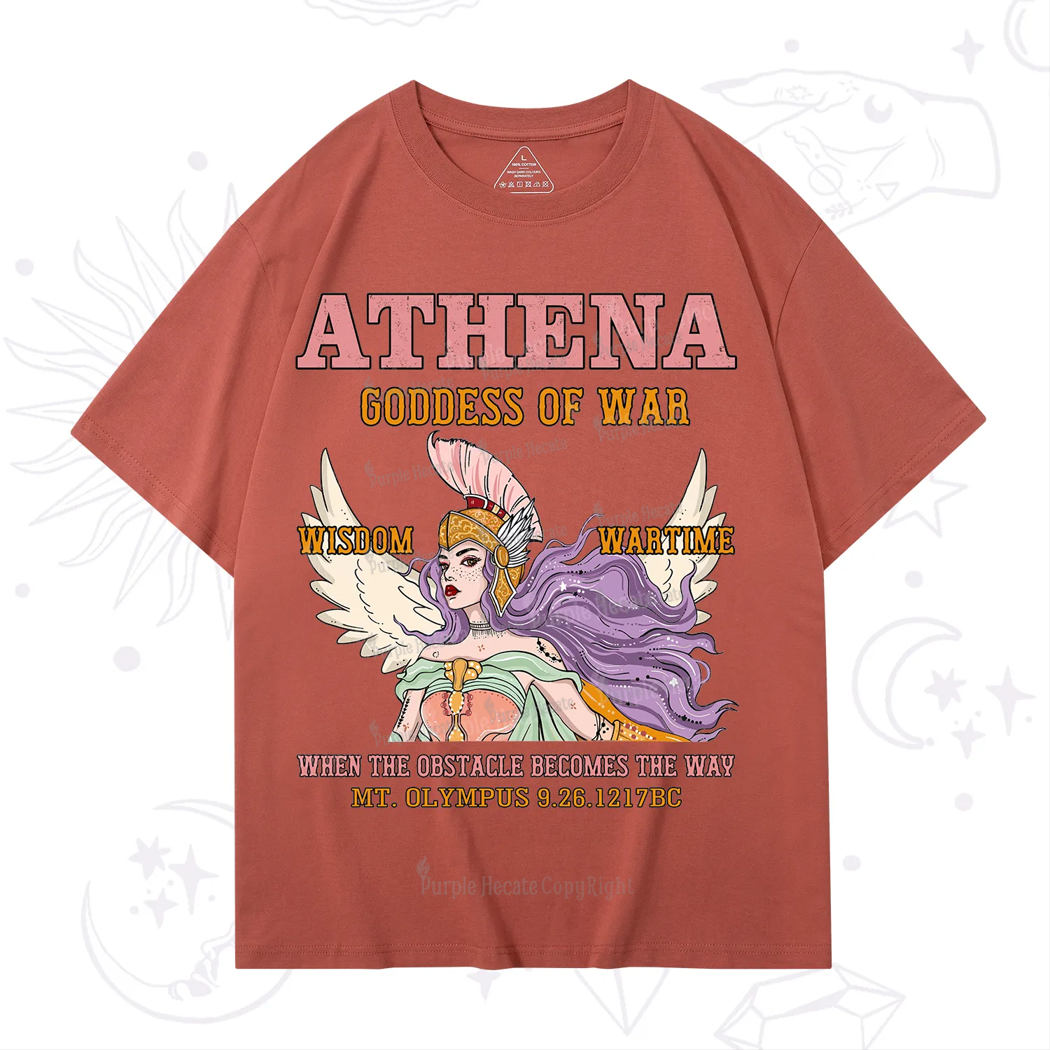 Purplehecate Wise War Goddess Athena T-Shirt