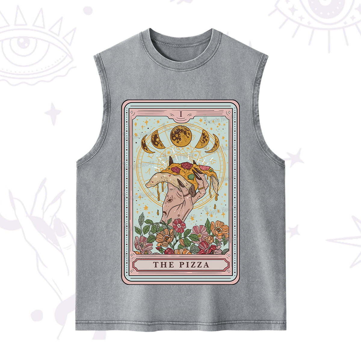 Purplehecate The Pizza Tarot Washed Tank