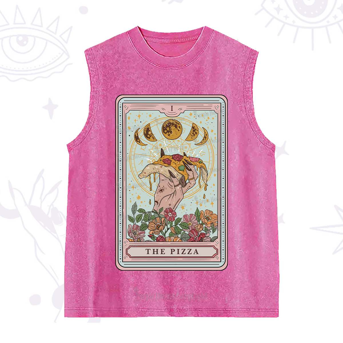 Purplehecate The Pizza Tarot Washed Tank