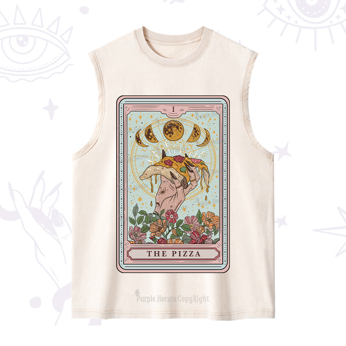 Purplehecate The Pizza Tarot Washed Tank