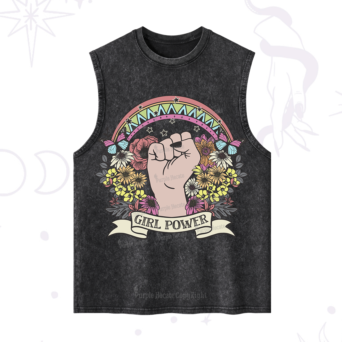 Purplehecate Girl Power Washed Tank