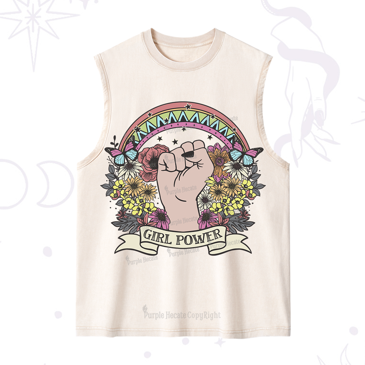 Purplehecate Girl Power Washed Tank
