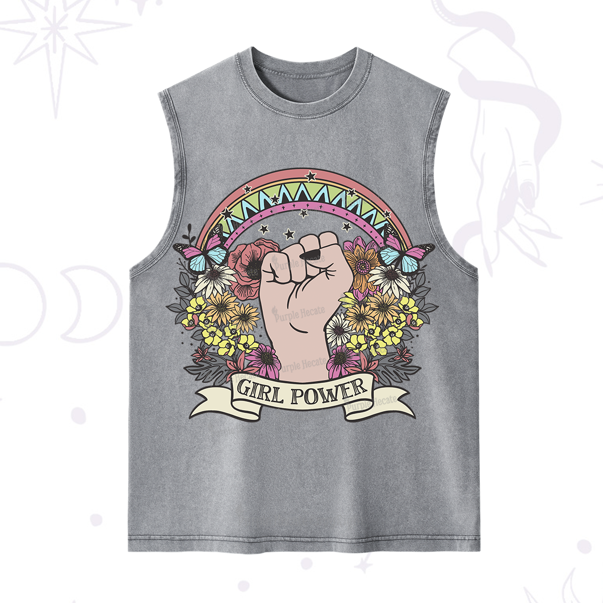Purplehecate Girl Power Washed Tank