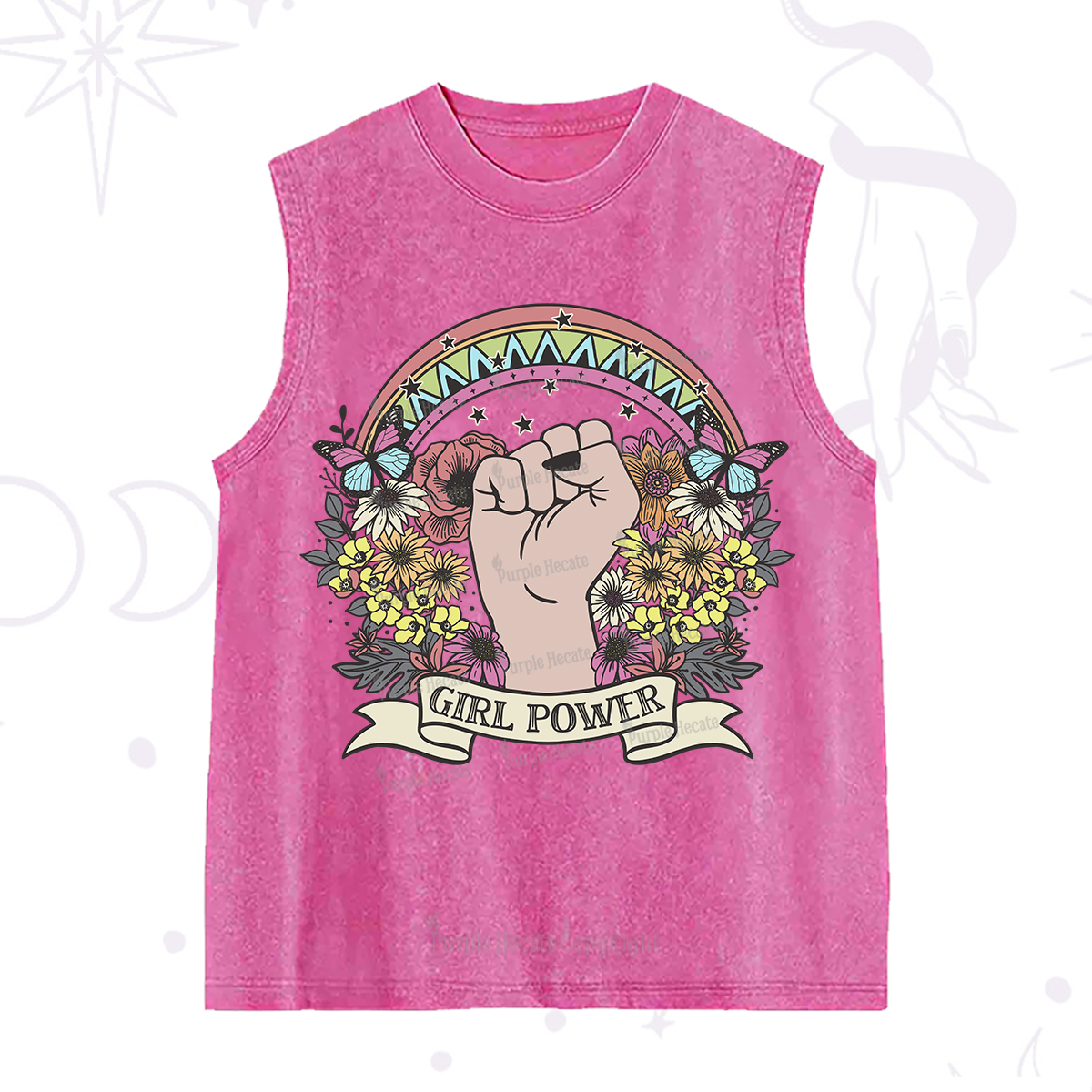 Purplehecate Girl Power Washed Tank