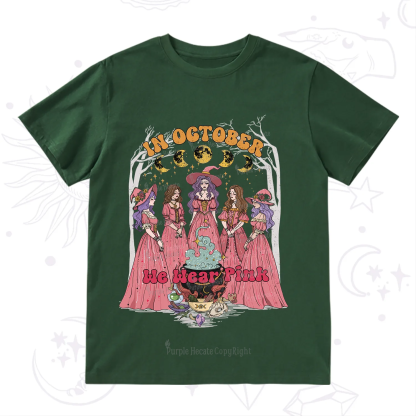 Purplehecate In October We Wear Pink Halloween T-Shirt