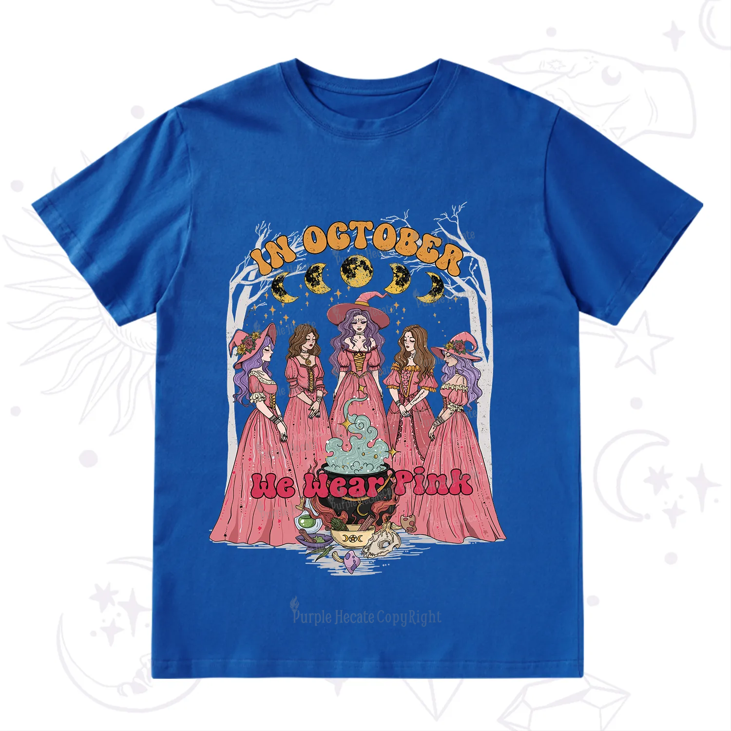 Purplehecate In October We Wear Pink Halloween T-Shirt
