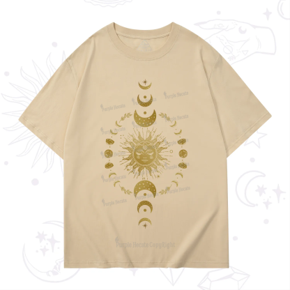 Purplehecate Celestial Sun & Moon Phases T-Shirt