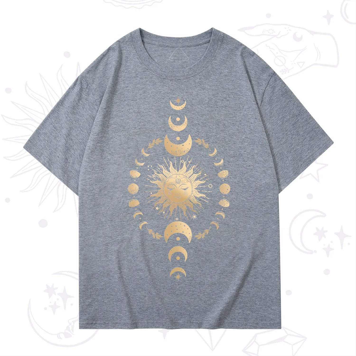 Purplehecate Celestial Sun & Moon Phases T-Shirt