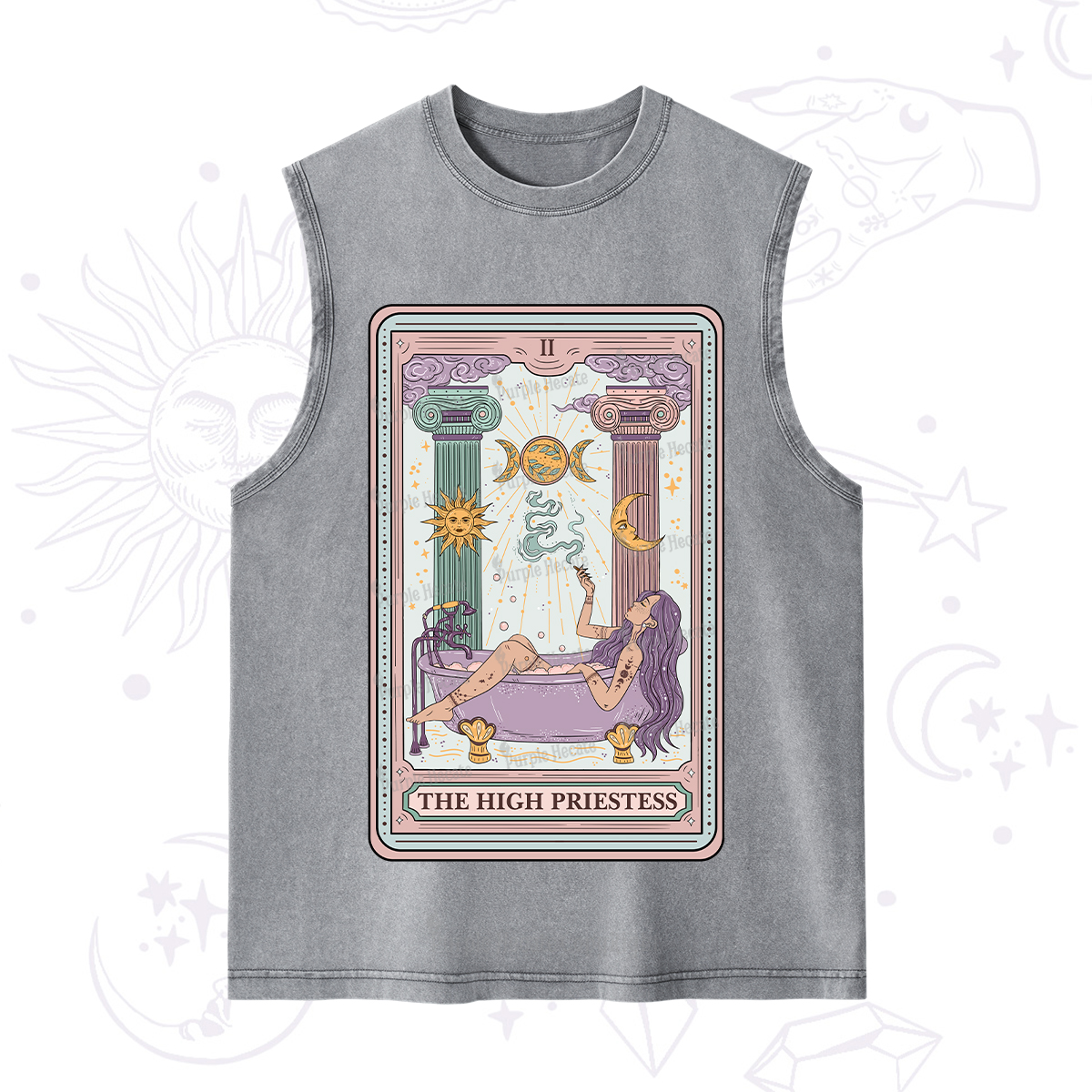 Purplehecate The High Priestess Tarot Washed Tank