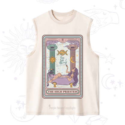 Purplehecate The High Priestess Tarot Washed Tank