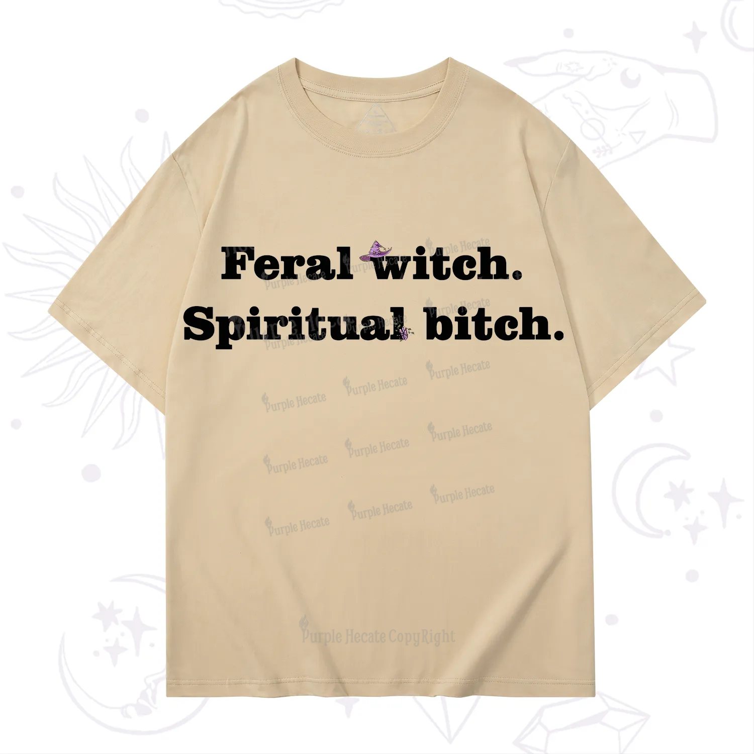 Purplehecate Feral Witch Spiritual Bitch T-Shirt