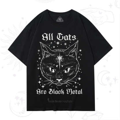 Purplehecate All Cats Are Black Metal T-Shirt