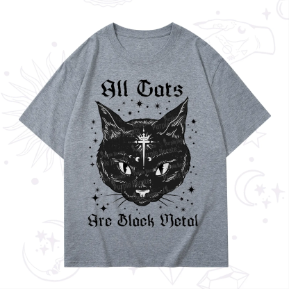 Purplehecate All Cats Are Black Metal T-Shirt