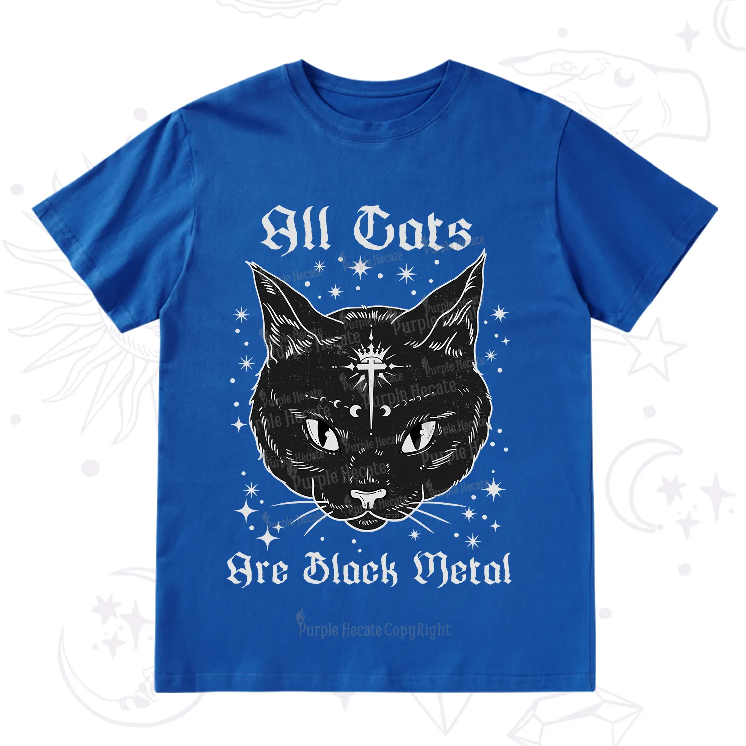 Purplehecate All Cats Are Black Metal T-Shirt
