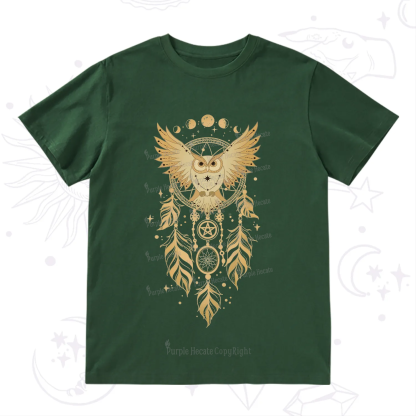 Purplehecate Mystical Owl Dreamcatcher T-Shirt