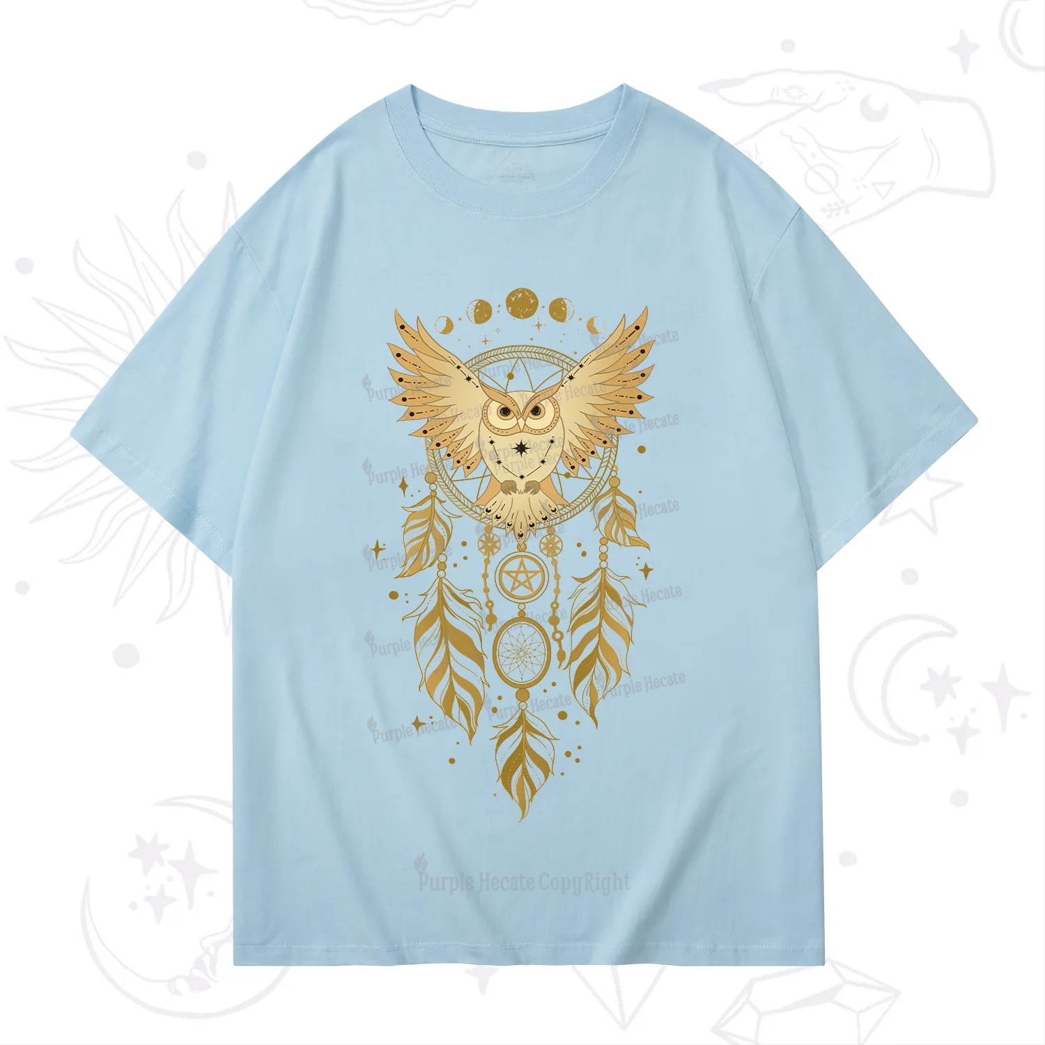 Purplehecate Mystical Owl Dreamcatcher T-Shirt