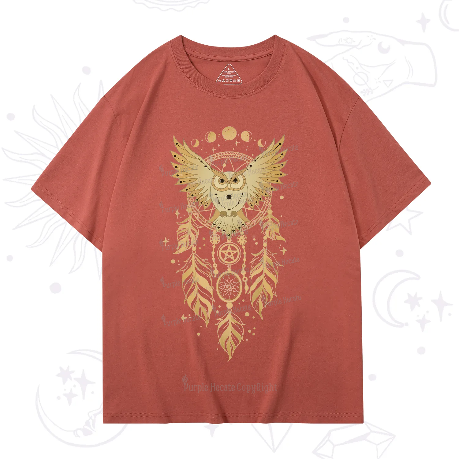 Purplehecate Mystical Owl Dreamcatcher T-Shirt