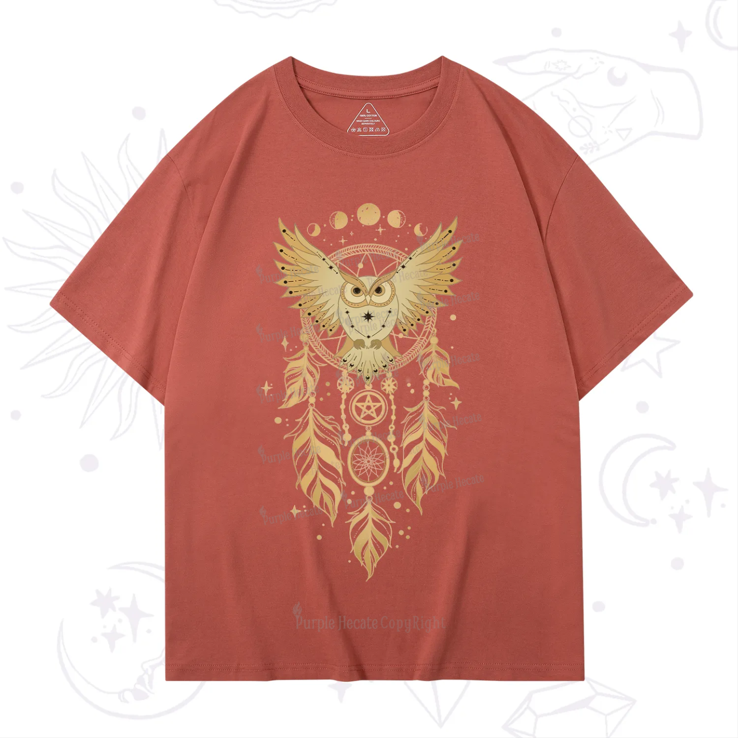 Purplehecate Mystical Owl Dreamcatcher T-Shirt