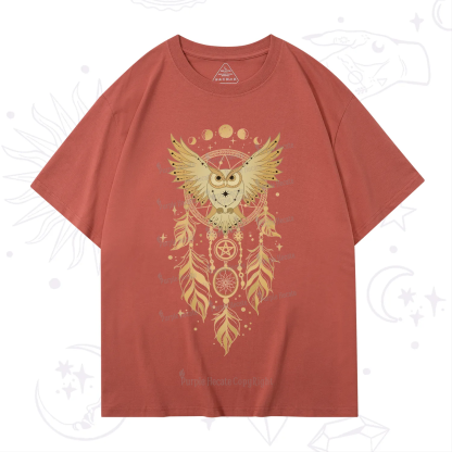 Purplehecate Mystical Owl Dreamcatcher T-Shirt
