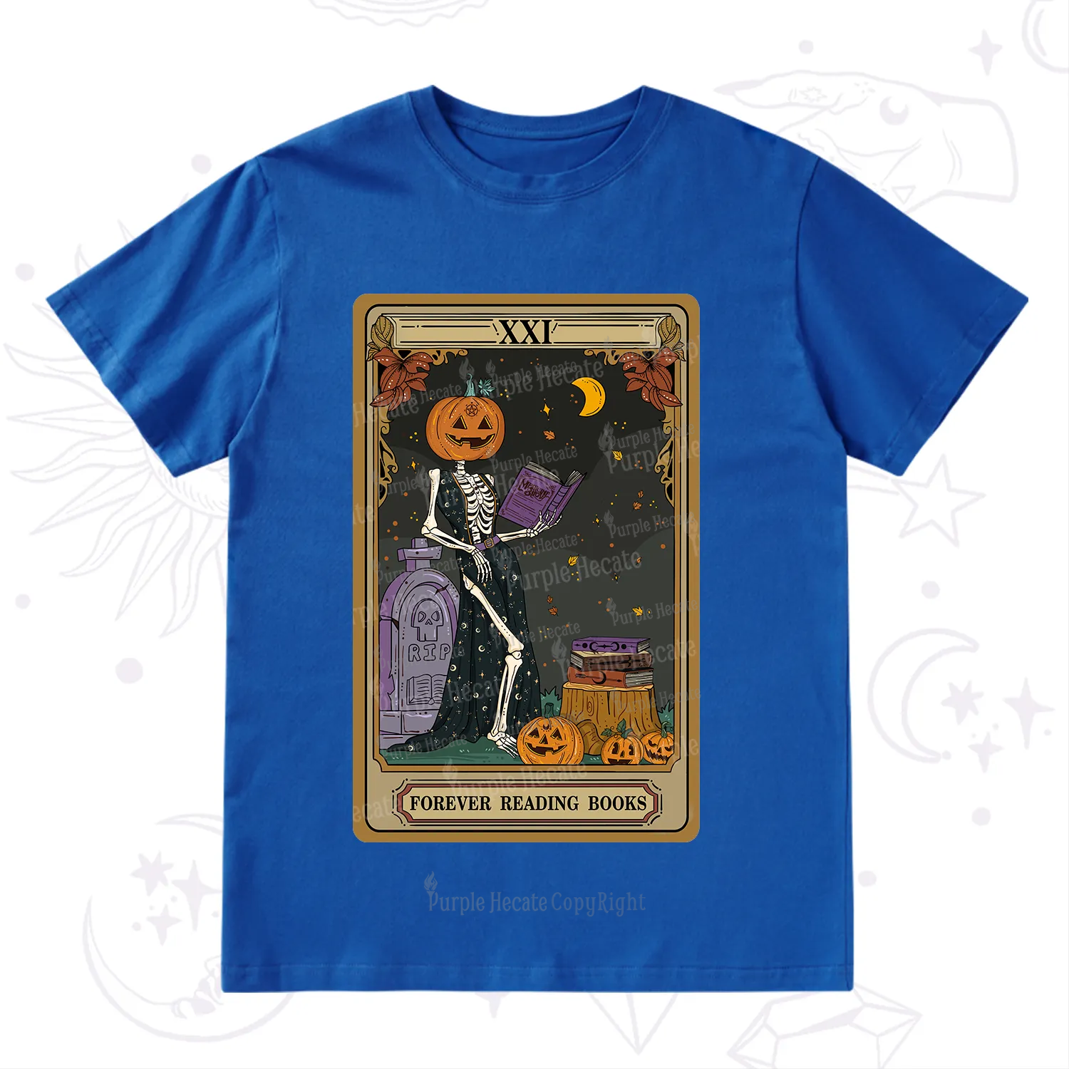 Purplehecate The Forever Reading Books Tarot Halloween T-Shirt