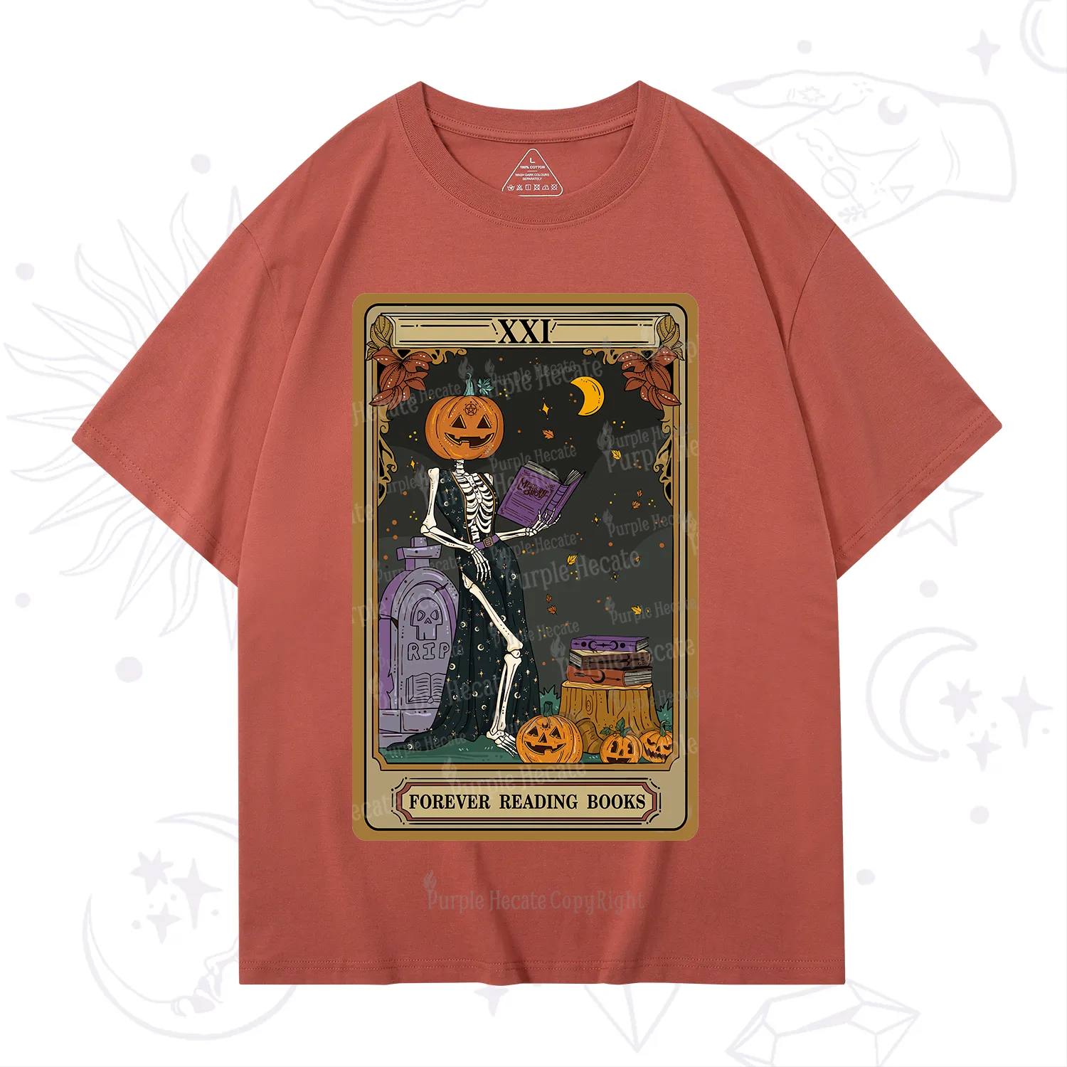 Purplehecate The Forever Reading Books Tarot Halloween T-Shirt