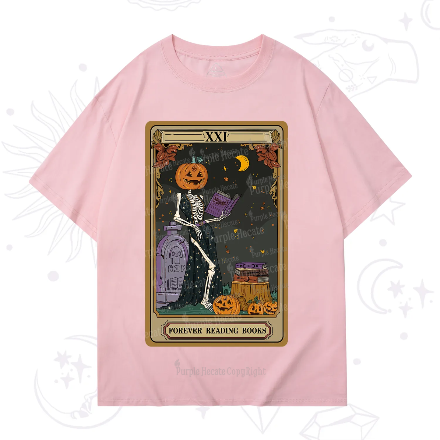 Purplehecate The Forever Reading Books Tarot Halloween T-Shirt