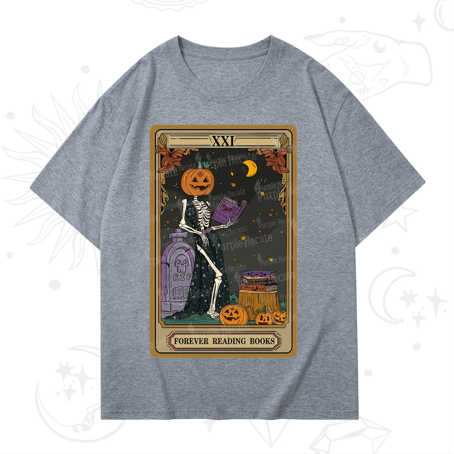 Purplehecate The Forever Reading Books Tarot Halloween T-Shirt