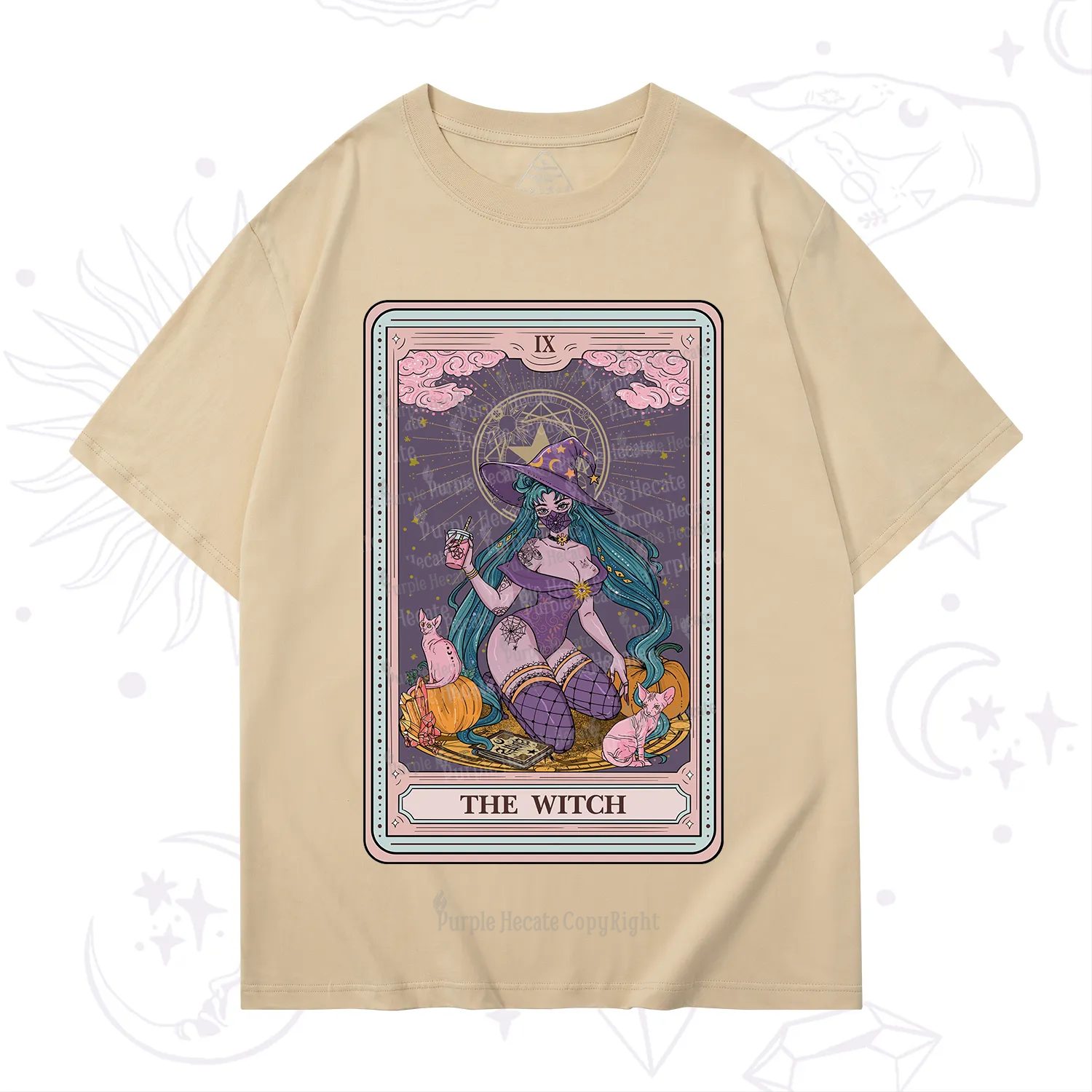 Purplehecate The Witch Tarot Halloween T-Shirt