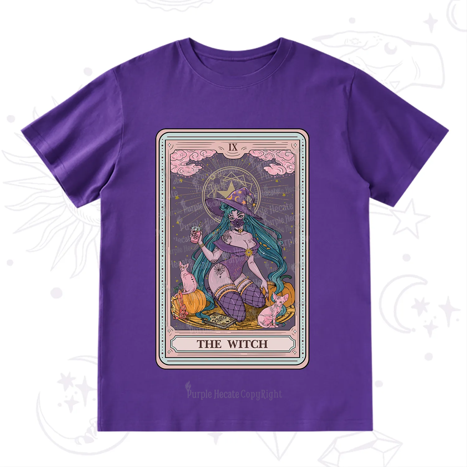 Purplehecate The Witch Tarot Halloween T-Shirt