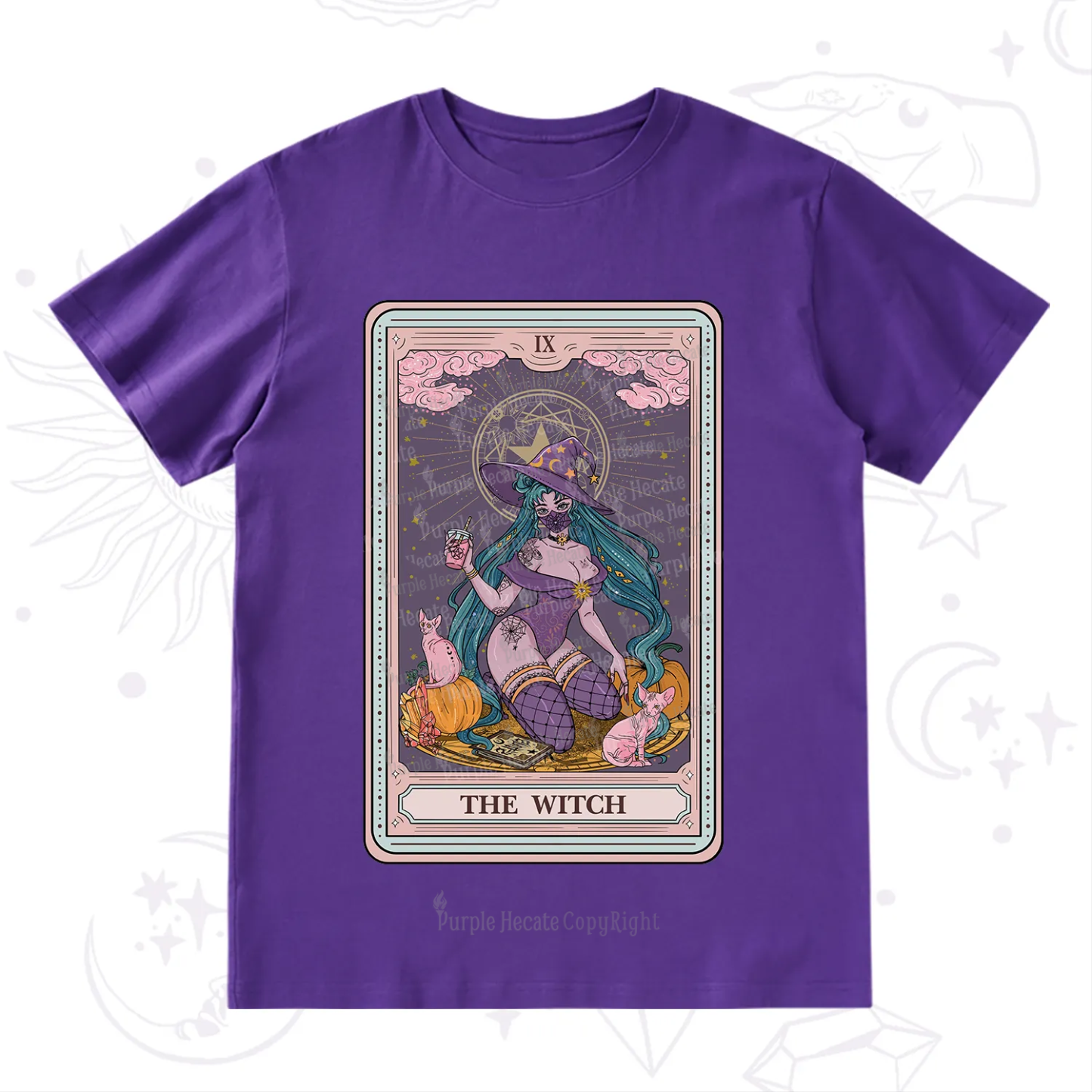 Purplehecate The Witch Tarot Halloween T-Shirt
