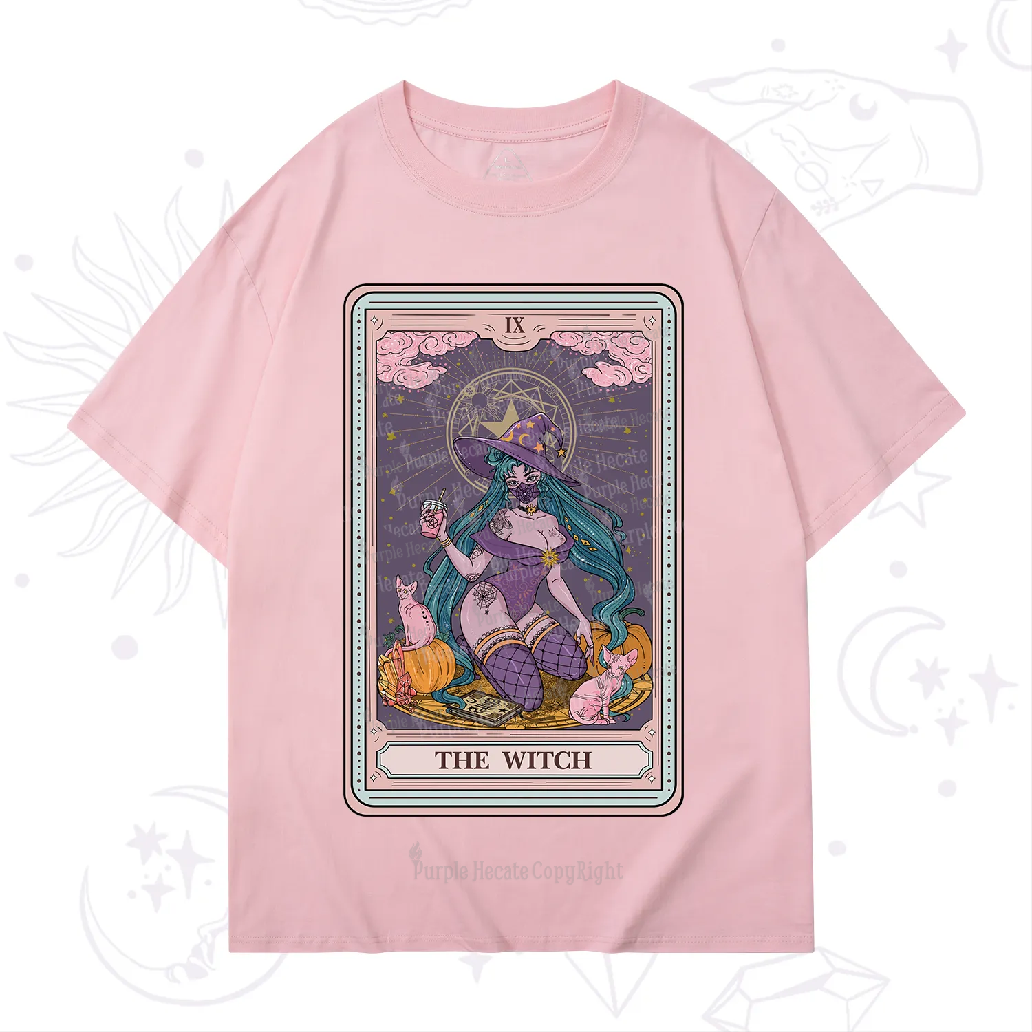 Purplehecate The Witch Tarot Halloween T-Shirt