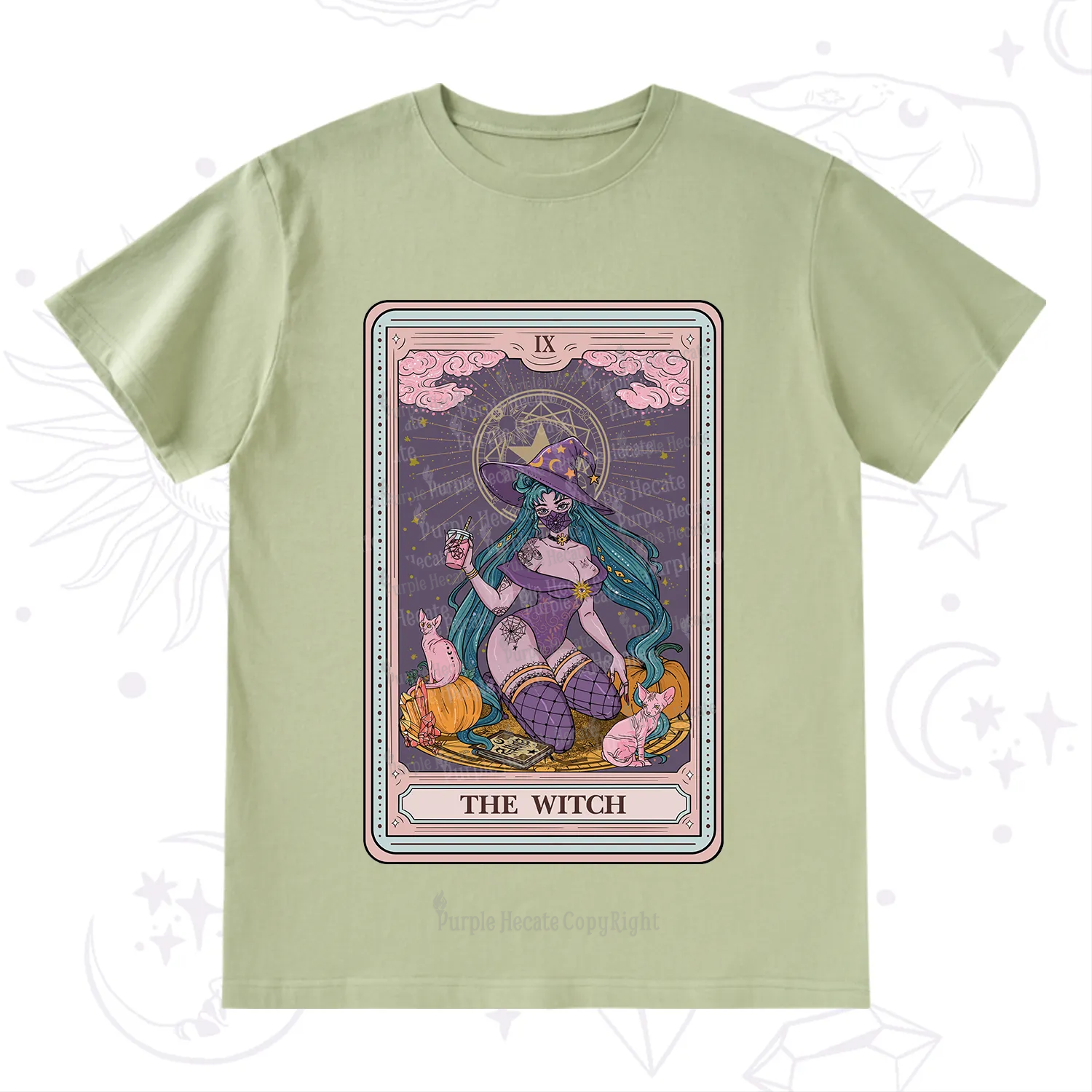 Purplehecate The Witch Tarot Halloween T-Shirt