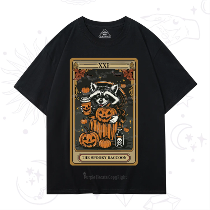 Purplehecate The Spooky Raccoon Tarot Halloween T-Shirt