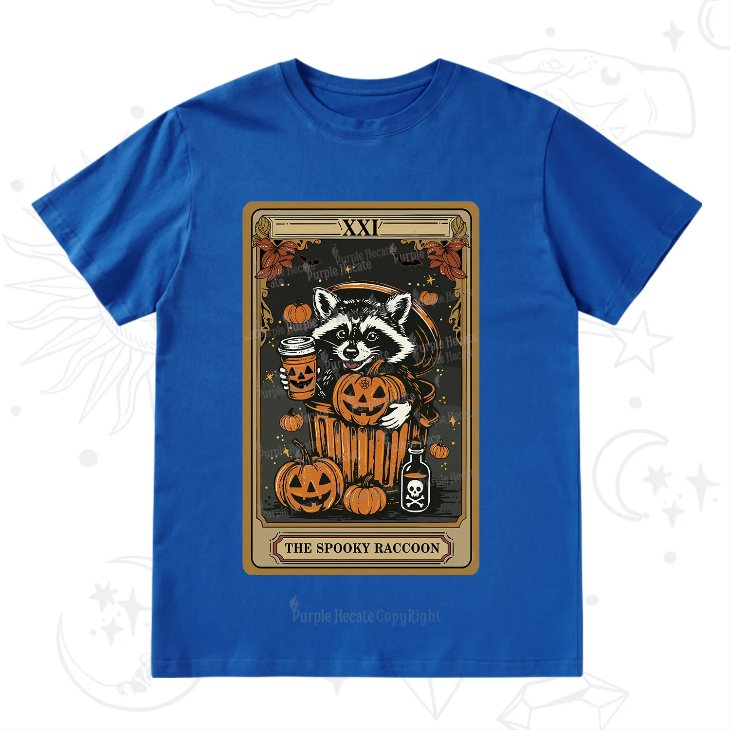Purplehecate The Spooky Raccoon Tarot Halloween T-Shirt