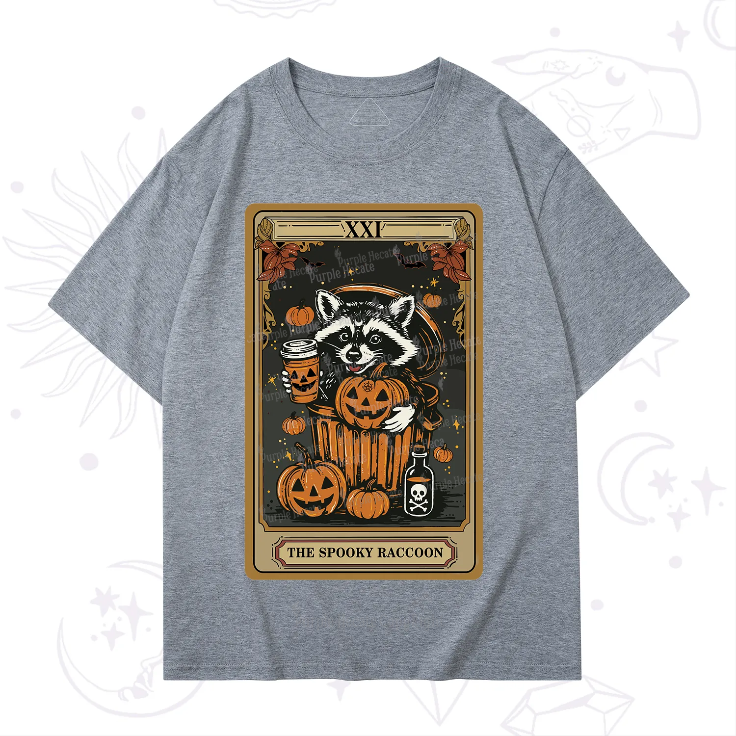 Purplehecate The Spooky Raccoon Tarot Halloween T-Shirt