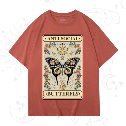 Purplehecate The Anti Social Nutterfly Oracle Card T-Shirt