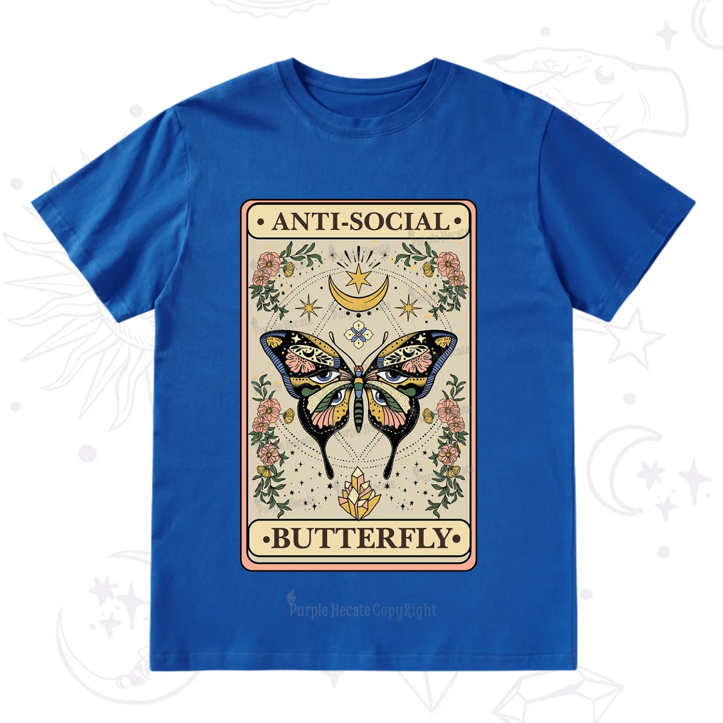 Purplehecate The Anti Social Nutterfly Oracle Card T-Shirt